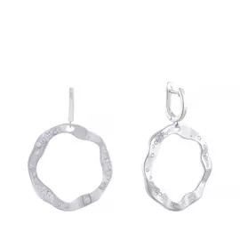 Серьги с английским замком из серебра SE3605-1_SR_001_WG