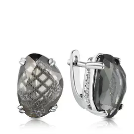 Серьги с английским замком из серебра SET13256E-gy
