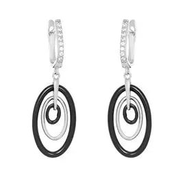 Серьги с английским замком из серебра TC-E00045-B-W-X-X-W