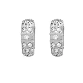 Серьги с английским замком из серебра CZ-E01698-X-W-W-X-W