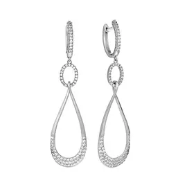 Серьги с английским замком из серебра CZ-E02515-X-W-X-X-W