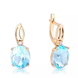 Серьги с английским замком из золота 021064ТКц