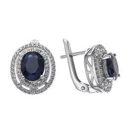 Серьги с английским замком из серебра E-DRGR00090-SP