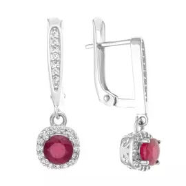 Серьги с английским замком из серебра E-DRGR00530-RB
