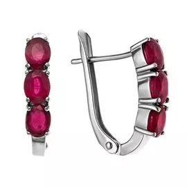 Серьги с английским замком из серебра E-DRGR00940-RB