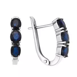 Серьги с английским замком из серебра E-DRGR00940-SP