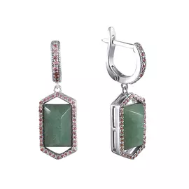 Серьги с английским замком из серебра ES6651AVE_SR_AW_001_WG
