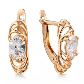 Серьги с английским замком из золота 02-7125