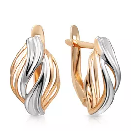 Серьги с английским замком из золота 02-7224