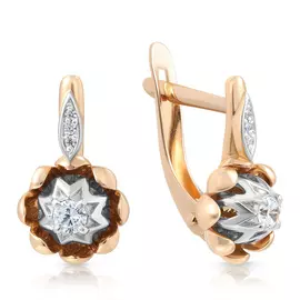 Серьги с английским замком из золота 02-7272