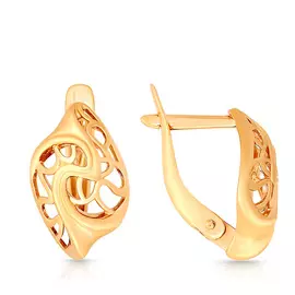 Серьги с английским замком из золота 02-7365