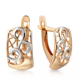 Серьги с английским замком из золота 02-7422