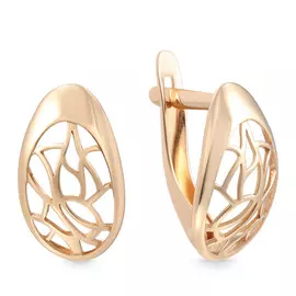 Серьги с английским замком из золота 02-7424