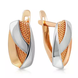 Серьги с английским замком из золота 02-7475