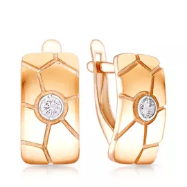 Серьги с английским замком из золота 02-7528