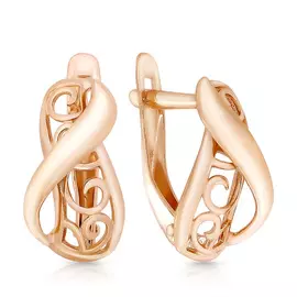 Серьги с английским замком из золота 02-7580