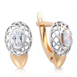 Серьги с английским замком из золота 02-7681
