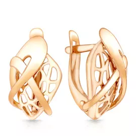 Серьги с английским замком из золота 02-7703