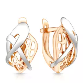 Серьги с английским замком из золота 02-7704