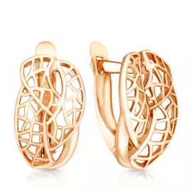 Серьги с английским замком из золота 02-7707