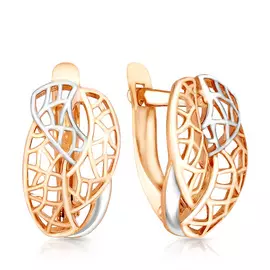 Серьги с английским замком из золота 02-7708