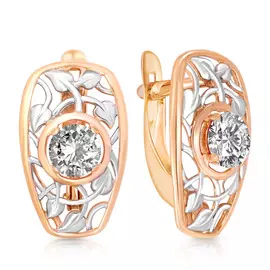 Серьги с английским замком из золота 02-7928