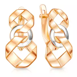 Серьги с английским замком из золота 02-8091