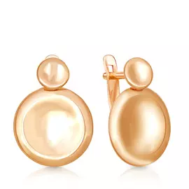 Серьги с английским замком из золота 02-8423