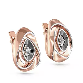 Серьги с английским замком из золота 12-01001-1000