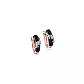 Серьги с английским замком из золота 12-01066-1002