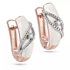Серьги с английским замком из золота 12-01067-1010