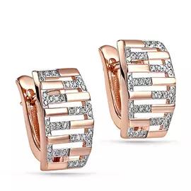 Серьги с английским замком из золота 12-01077-1000