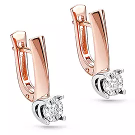 Серьги с английским замком из золота 12-01093-1000