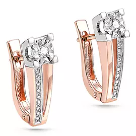 Серьги с английским замком из золота 12-01104-1000