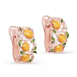 Серьги с английским замком из золота 12-01107-1001