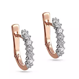 Серьги с английским замком из золота 12-01128-1000