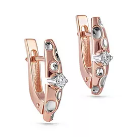 Серьги с английским замком из золота 12-01202-1000