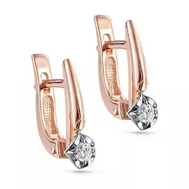 Серьги с английским замком из золота 12-01203-1000