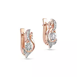 Серьги с английским замком из золота 12-01216-1000