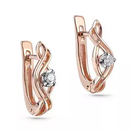 Серьги с английским замком из золота 12-01242-1000