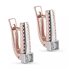 Серьги с английским замком из золота 12-01244-1000