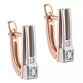 Серьги с английским замком из золота 12-01253-1000
