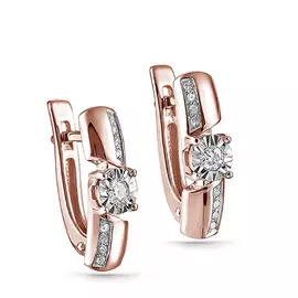 Серьги с английским замком из золота 12-01254-1000