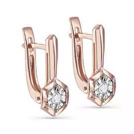 Серьги с английским замком из золота 12-01273-1000