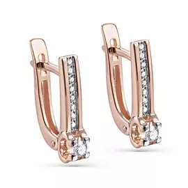 Серьги с английским замком из золота 12-01274-1000