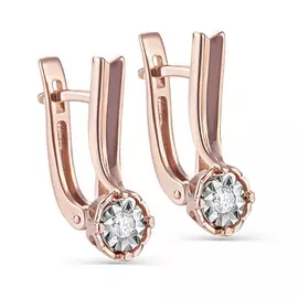 Серьги с английским замком из золота 12-01279-1000