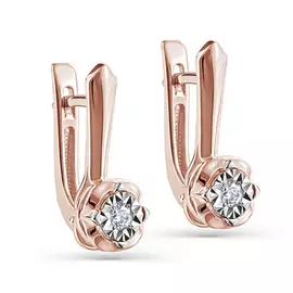 Серьги с английским замком из золота 12-01292-1000
