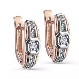 Серьги с английским замком из золота 12-01295-1000