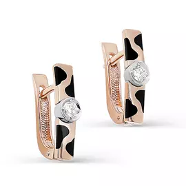 Серьги с английским замком из золота 12-01341-1002