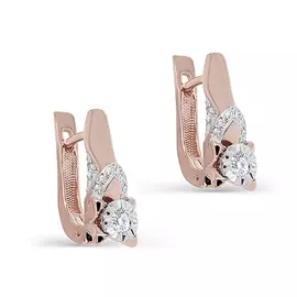 Серьги с английским замком из золота 12-01343-1000